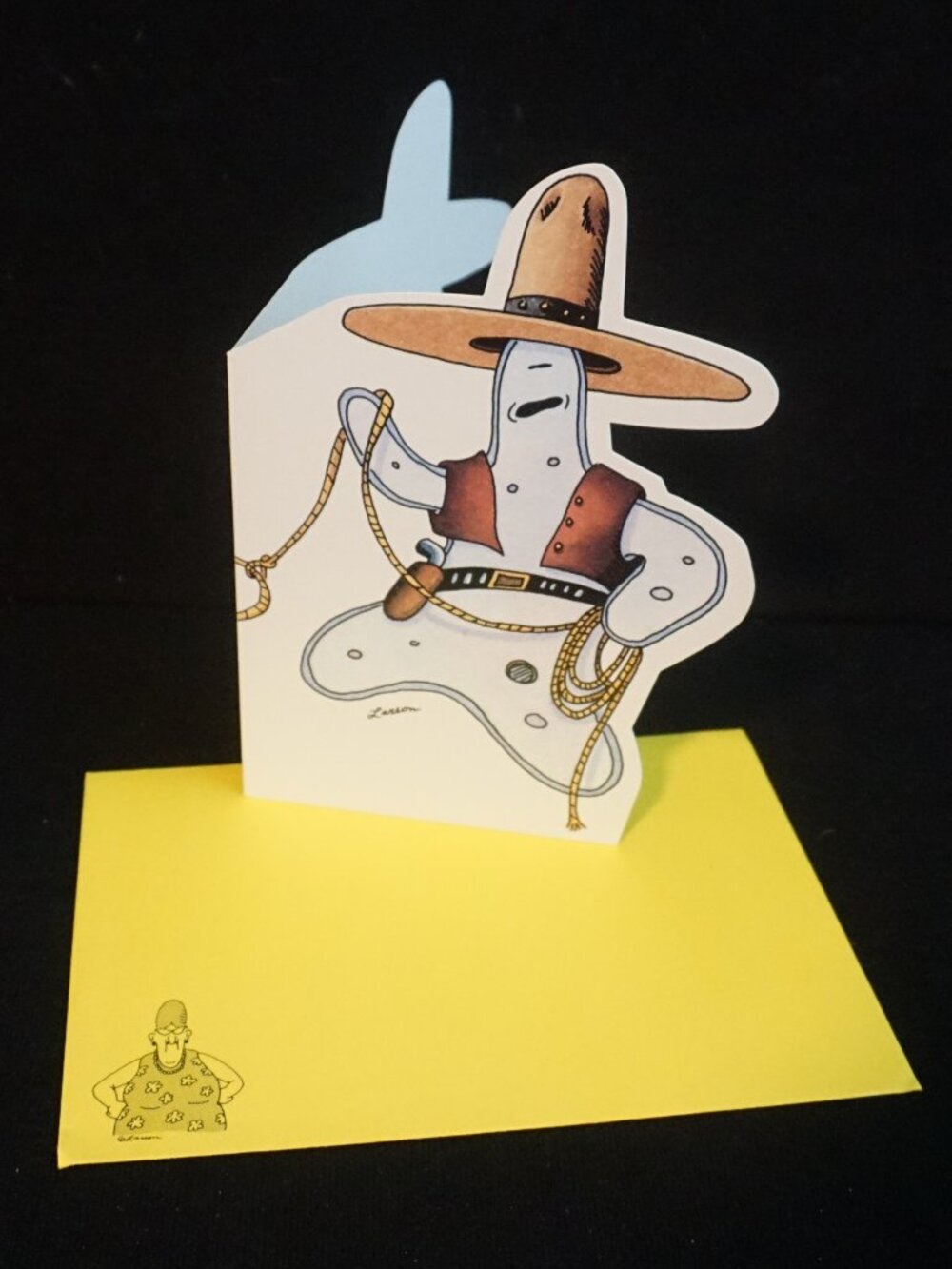 The Far Side Vintage Hallmark Greeting Card Cowboy Starfish Adios, Amoeba!